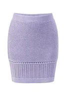 Spódnice - faina Damska spódnica mini spódniczka, bez, L - miniaturka - grafika 1