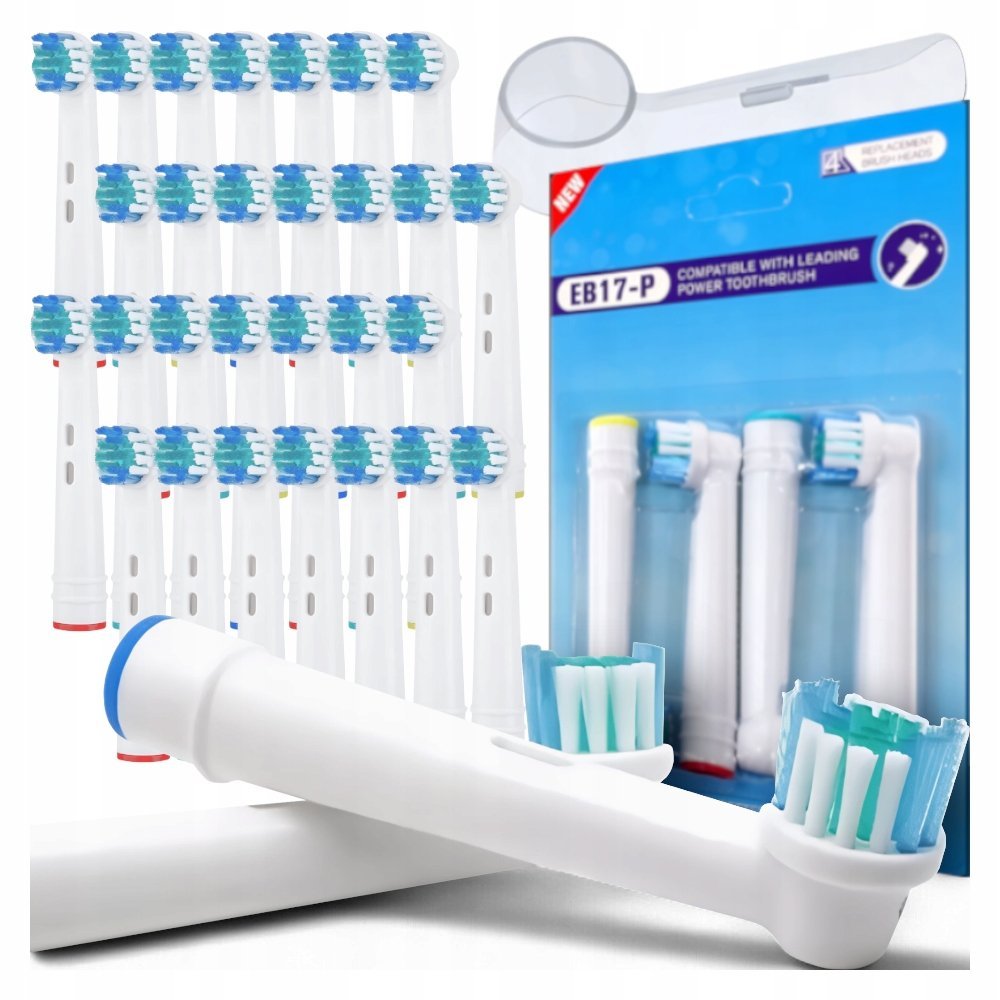 KOŃCÓWKI WKŁADY DO SZCZOTECZKI ELEKTRYCZNEJ BRAUN ORAL-B 28 SZTUK + OSŁONKA