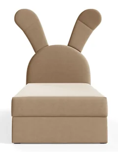 Brązowe łóżko dziecięce z uszami 100x200 cm R5-N79 - Łóżka dla dzieci i młodzieży Brązowe łóżko dziecięce z uszami 100x200 cm R5-N79 - Łóżka dla dzieci i młodzieży - miniaturka - grafika 1