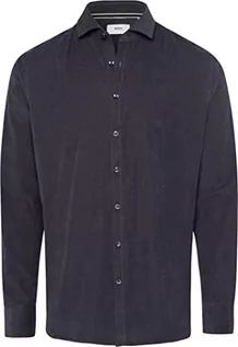 Koszule męskie - BRAX Męska koszula w stylu Harold U Corduroy nowoczesna koszula sztruksowa, antracytowa, M - grafika 1