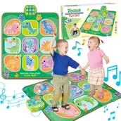 Maty edukacyjne - Mata Muzyczna Do Tańczenia Interaktywna Edukacyjna Zwierzątka Dźwięk Led - miniaturka - grafika 1