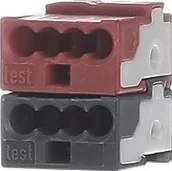 Rozdzielnie elektryczne - Hager polo KNX Zacisk systemowy 2 biegunowy 0,6 do 0,8mm2 10,2x11,5x10mm czerwono czarny TG008 TG008 - miniaturka - grafika 1