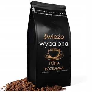 Kawa ziarnista Do Ekspresu 1kg ŚWIEŻO PALONA 100% Arabica smakowa POZIOMKA - Cappuccino i kawy smakowe - miniaturka - grafika 1