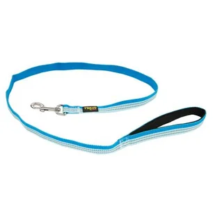 Smycz odblaskowa 15 mm/1,2m niebieska TREND STRIPE - Smycze dla kotów - miniaturka - grafika 1