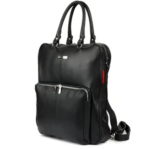 Czarny Duży Plecak Na Laptopa Skóra Naturalna Pasek Beltimore N24 Czarny - Teczki i aktówki Czarny Duży Plecak Na Laptopa Skóra Naturalna Pasek Beltimore N24 Czarny - Teczki i aktówki - miniaturka - grafika 1