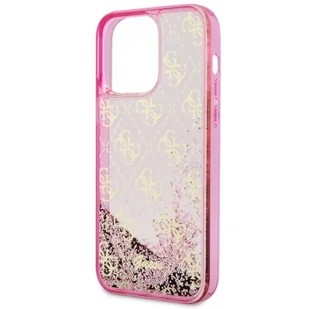 Guess GUHCP14LLC4PSGP iPhone 14 Pro 6.1" różowy/pink hardcase Liquid Glitter 4G Transculent - Etui i futerały do telefonów - miniaturka - grafika 6