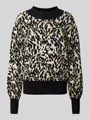 Swetry damskie - Sweter z dzianiny z okrągłym dekoltem model ‘FONNY’ - miniaturka - grafika 1