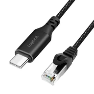 Kable USB - LogiLink USB 3.2 typ C - RJ45 10.0m - miniaturka - grafika 1
