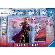 Puzzle - Ravensburger Puzzle 100el XXL brokatowe Frozen 2 128686 - miniaturka - grafika 1