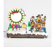 Ozdoby bożonarodzeniowe - LED RGB Bożonarodzeniowa ruchoma dekoracja z muzyką 30xLED/1,5W/230V zaśnieżona wioska - miniaturka - grafika 1