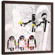 Plakaty - Obraz w ramie brązowej FEEBY, Banksy Pulp Fiction Street 40x40 - miniaturka - grafika 1