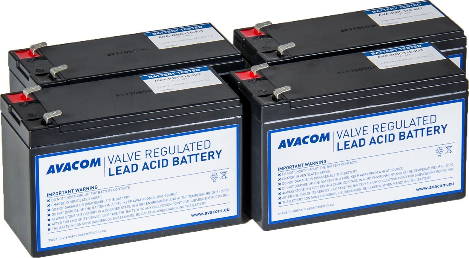 Avacom AVACOM zestaw baterii do renowacji RBC116 4 szt baterii AVA-RBC116-KIT