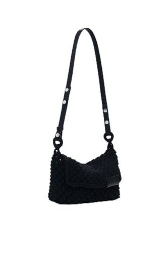 Desigual, BAG_BRAIDED CORD_WENECJA Women's, Czarny (Black)