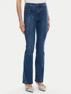 Spodnie damskie - Silvian Heach Jeansy GPP25275JE Granatowy Regular Fit - miniaturka - grafika 1
