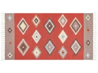 Dywany - Dywan bawełniany kilim 80 x 150 cm wielokolorowy LORUT - miniaturka - grafika 1