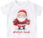 Koszulki dla dziewczynek - Świąteczna dziecięca koszulka santa103 - miniaturka - grafika 1
