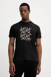 Joop! t-shirt bawełniany męski kolor czarny z nadrukiem 30047002 - Koszulki męskie - miniaturka - grafika 1