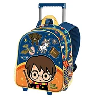 Plecaki - Harry Potter Crest-mały plecak 3D z kółkami, pomarańczowy, pomarańczowy, Jeden rozmiar, Mały plecak 3D z herbem na kółkach - miniaturka - grafika 1