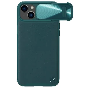 Nillkin CamShield Leather S Case etui iPhone 14 pokrowiec z osłoną na aparat zielone - Etui i futerały do telefonów - miniaturka - grafika 1
