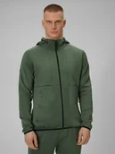 Bluzy męskie - 4F Bluza treningowa regular szybkoschnąca męska - khaki XXL - miniaturka - grafika 1