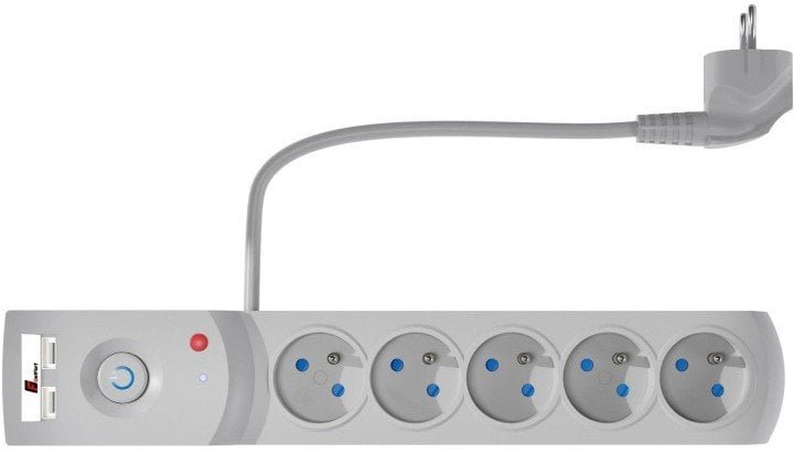 Listwa Zasilająca Antyprzepięciowa Getfort 5P 5M Szara Usb