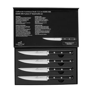 Zestaw noży do steków Sabatier EGIDE 4 sztuki 12,5 cm inox ABS nity - Nożyce kuchenne - miniaturka - grafika 1