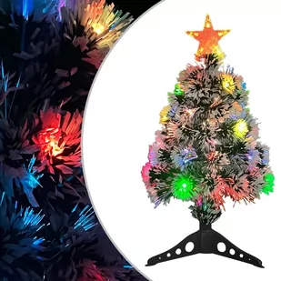 vidaXL vidaXL Sztuczna choinka z LED biało-niebieska, 64 cm, włókno optyczne - Choinki - miniaturka - grafika 1