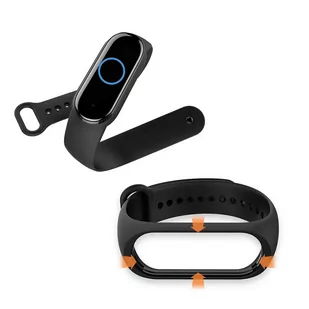 Opaska zamienna silikonowa do Xiaomi Mi Band 7 / 6 / 5 czarny - Smartband - miniaturka - grafika 3