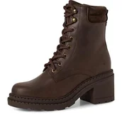 Botki damskie - Tamaris Damskie sztyblety Lace Boot Heel 1-25294-45, brązowe, 40 EU, brązowy, 40 EU - miniaturka - grafika 1