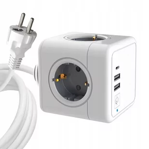 Przedłużacz Microconnect Powercube 4 Gniazda, Usbc - Przedłużacze i rozgałęźniki - miniaturka - grafika 1