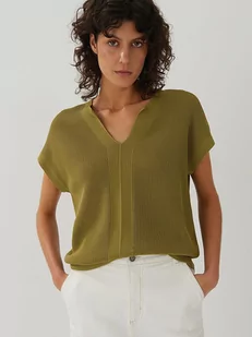 Someday Bluzka "Toana" w kolorze oliwkowym - Bluzki damskie - miniaturka - grafika 1
