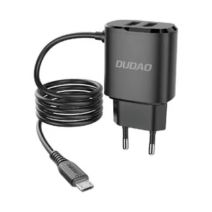 Dudao ładowarka sieciowa 2x Usb + wbudowany kabel - Ładowarki do telefonów - miniaturka - grafika 1