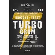 Domowy wyrób alkoholu - Browin Drożdże gorzelnicze TURBO GROM 48h Browin 25L 19% 403190 - miniaturka - grafika 1