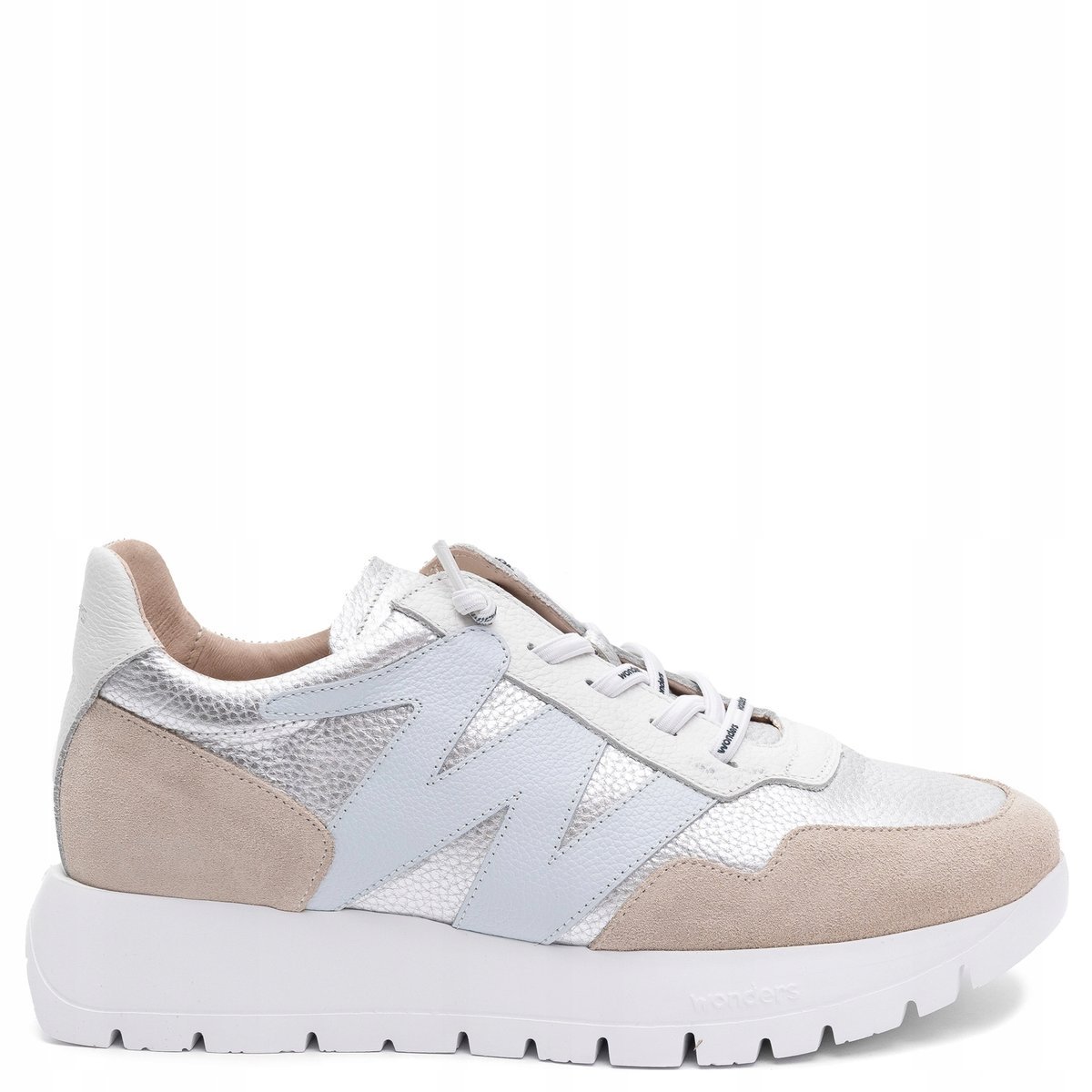 Wonders Skórzane Sneakersy Damskie Wielokolorowe A-24101-BEIGE r.41