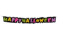 Dekoracje sali - Baner Happy Halloween filcowy - 100 cm - 1 szt. - miniaturka - grafika 1