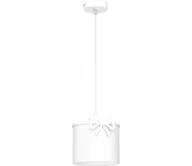 Wyposażenie pokoiku dziecięcego - Żyrandol dziecięcy na lince SWEET 1xE27/15W/230V biały/kokarda - miniaturka - grafika 1