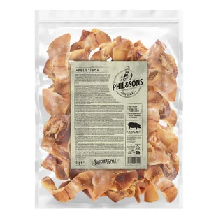 Phil & Sons, uszy wieprzowe w paskach - 1000 g - Przysmaki dla psów - miniaturka - grafika 2