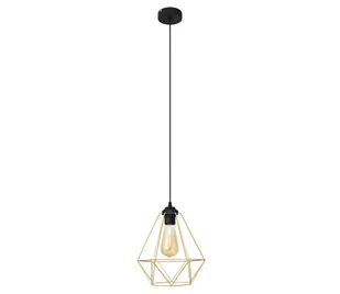 Żyrandol na lince KARO 1xE27/60W/230V złoty/czarne - Lampy sufitowe - miniaturka - grafika 1