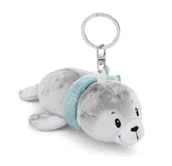Plecaki - Breloczek Foka Bente 10cm szary - Pluszowy towarzysz przytulanka zwierzęca z kółkiem na klucze do smyczy, torby albo plecaka - miniaturka - grafika 1