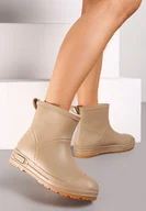 Kalosze damskie - Ciemnobeżowe Kalosze Gumowe za Kostkę Starbona - miniaturka - grafika 1