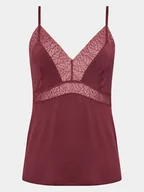 Piżamy damskie - Femilet by Chantelle Koszulka piżamowa Jazz FNA510 Bordowy Regular Fit - miniaturka - grafika 1