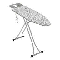 Deski do prasowania - Deska do prasowania Aria z gniazdkiem 38 x 110 cm napisy czarno-biały - miniaturka - grafika 1