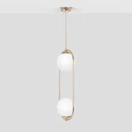 Lampy sufitowe - Lampa wisząca na dwie żarówki, złoty kolor K-5392 z serii RITUS  - miniaturka - grafika 1