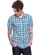 Koszule męskie - Lee Lee Western Ss Shirt Dipped Blue L641Czla-M - miniaturka - grafika 1