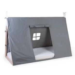 Childhome Poszycie do łóżka Tipi 90 x 200 cm Grey - Prześcieradła dla dzieci - miniaturka - grafika 1