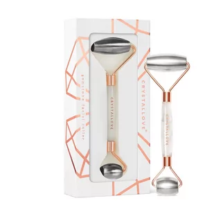 Crystallove CRYSTALLOVE Cryo Ice Roller ze stali nierdzewnej + kryształ górski, krioterapia twarzy, roller do masażu twarzy - Rollery do masażu - miniaturka - grafika 1
