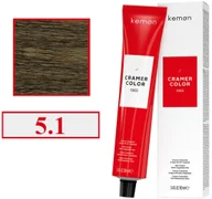 Farby do włosów i szampony koloryzujące - Kemon Cramer Color Kremowa farba do włosów z olejem kokosowym 100ml Light Ash Brown 5.1 - miniaturka - grafika 1