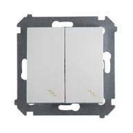 Wyłączniki światła i elektryczne - Simon Włącznik schodowy podwójny 54 biały - miniaturka - grafika 1