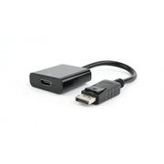 Adaptery i przejściówki - Cablexpert DisplayPort to HDMI adapter cable Black AB-DPM-HDMIF-002 - miniaturka - grafika 1