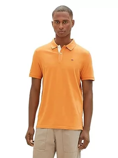 Koszulki męskie - TOM TAILOR Męska koszulka polo, 32243 – Tomato Cream Orange, S - grafika 1